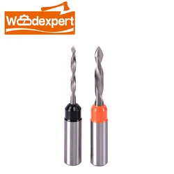 TCT Through Hole Locator Drill for Woodworking Drilling Bit Chuck CNC Router Dia 3-4mm Hole Boring 57&70mm Length