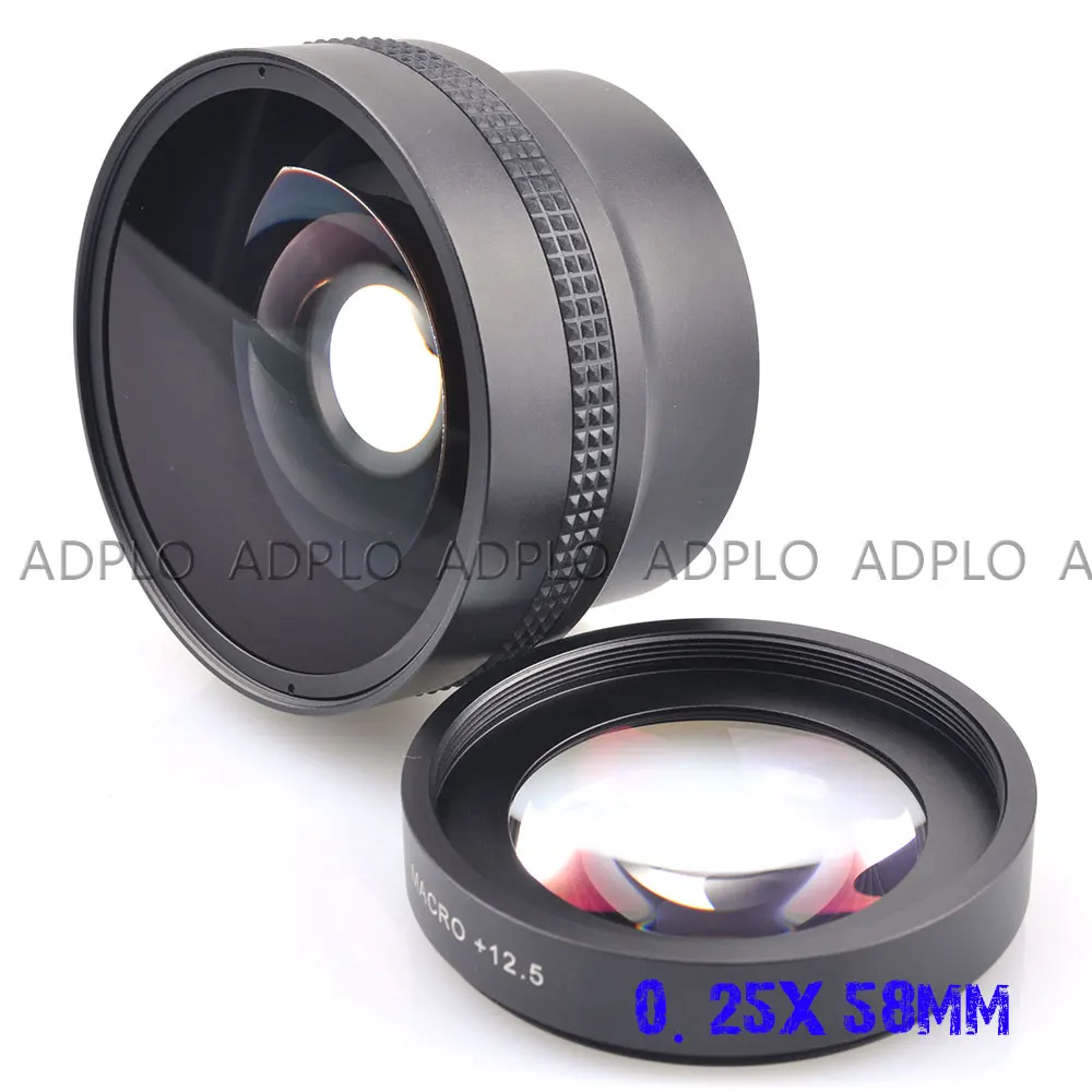 Pixco 58MM 0.25X Super Macro Wide Angle Fisheye Lens thread lens For Canon Fuji FX NIKON PENTAX DSLR SLR Camera