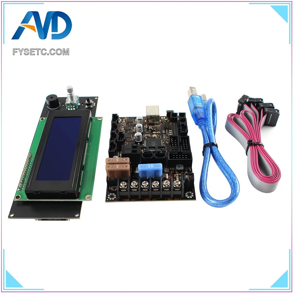 2004 LCD Display + EinsyRambo 1.1b Mainboard For Prusa i3 MK3 With 4 Trinamic TMC2130 Control 4 Mosfet Switched Outputs