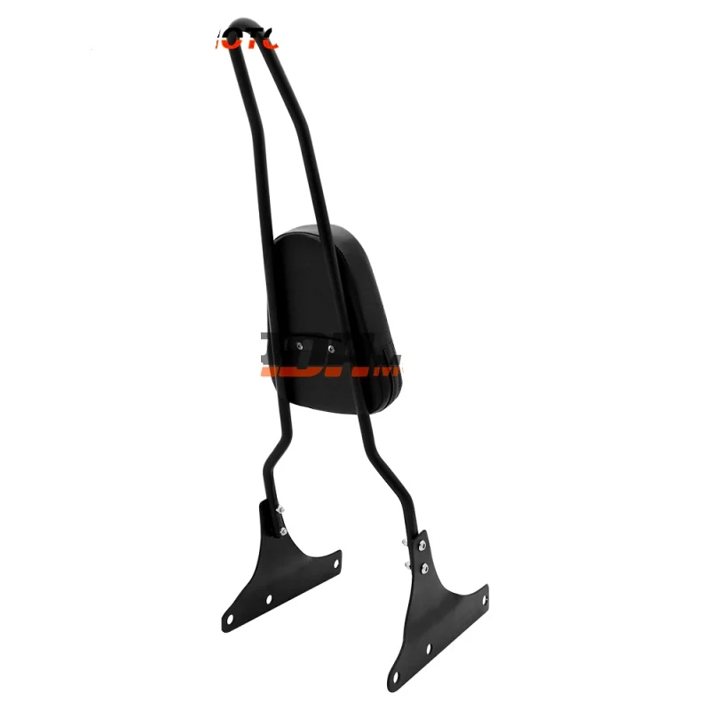 Oparcie Sissy Bar dla Harley Davidson Heritage Softail Springer FatBoy Blackline Breakout 00-17 Czarny / Chrom Srebrny — zdjęcie 3