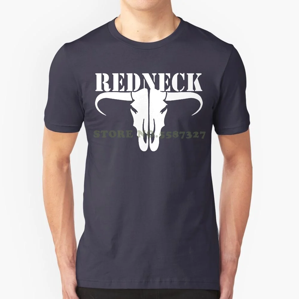 Falcon Apparel Redneck Texas Southern Bull Longhorn Country Farm Lifted Truck T Shirt Men's T Shirt Fashion