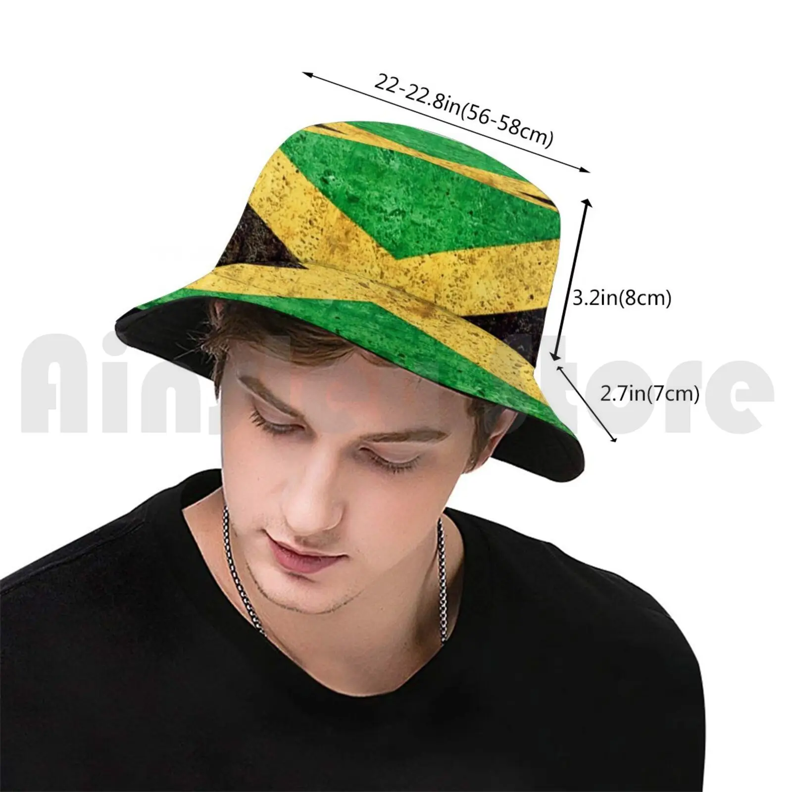 Flag Of Jamaica , Patriotic Gift Sun Hat Foldable UV Protection Jamaica Flag Of Jamaica Land We Love God Save The Queen