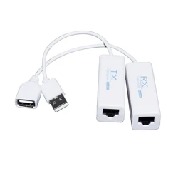 1 Pair USB RJ45 Ethernet 200M Extender Cable USB 2.0 Converter Extension Adapter TX RX Sender Receiver by CAT5E or CAT6 Cat5e/6