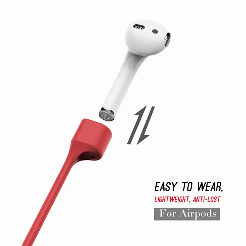 Magnetic Anti-Lost Silicone Earphone Rope Holder Cable For Apple AirPods Wireless Bluetooth Headphone Neck Strap Cord String - 3