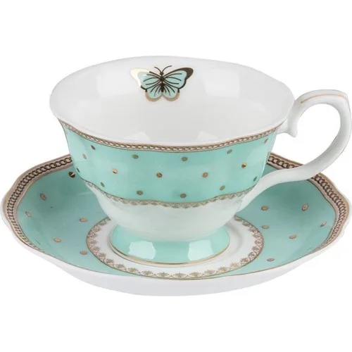 Aryıldız Royal Queen New Bone Mint Green 2'li Coffee Cup Set