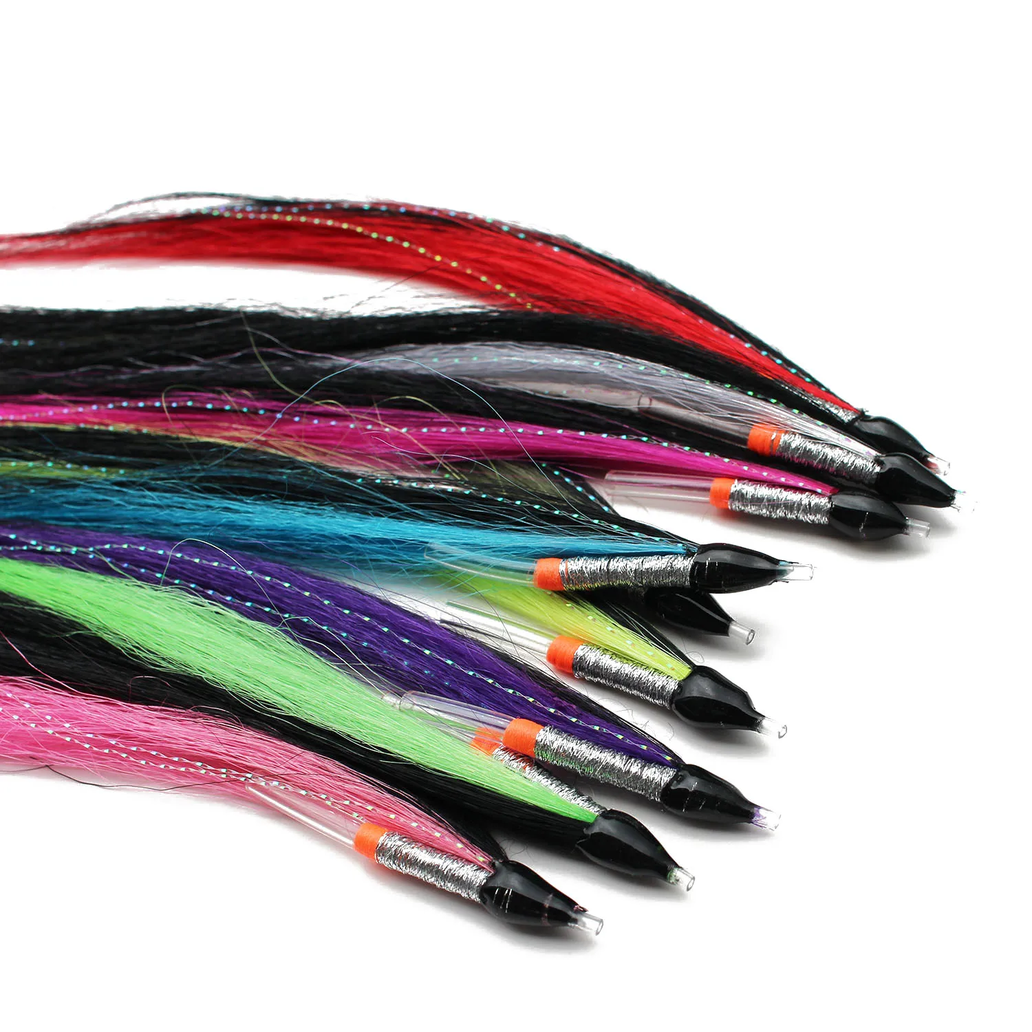 Tigofly 9 pcs/lot 9 colors Skinny Sunray Shadow Tube Fly Set 16-20cm For Salmon Trout Steelhead Fly Fishing Flies Lures Set