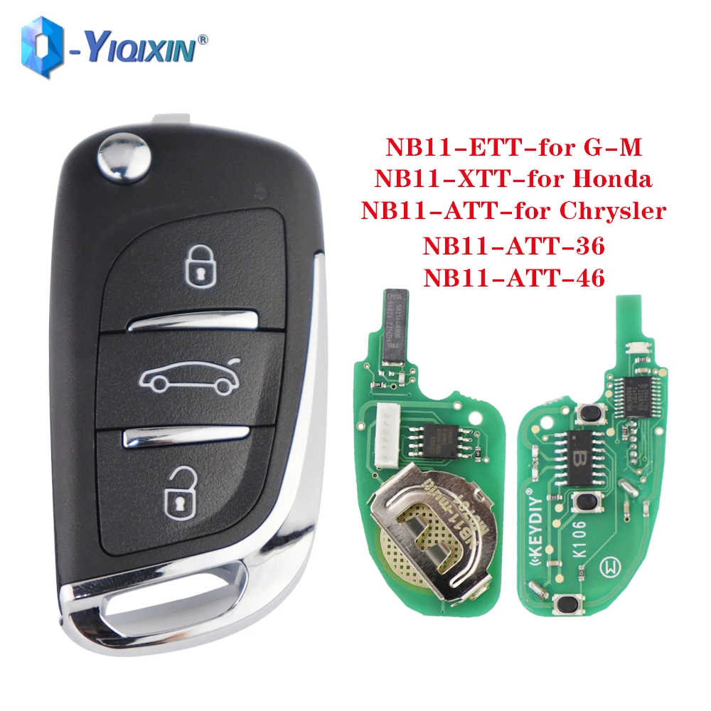 

YIQIXIN NB11 3 Button Universal Multi-functional KD Remote NB Series Key For KD900 URG200 Remote Master NB11-2 KEYDIY ATT-36 XTT