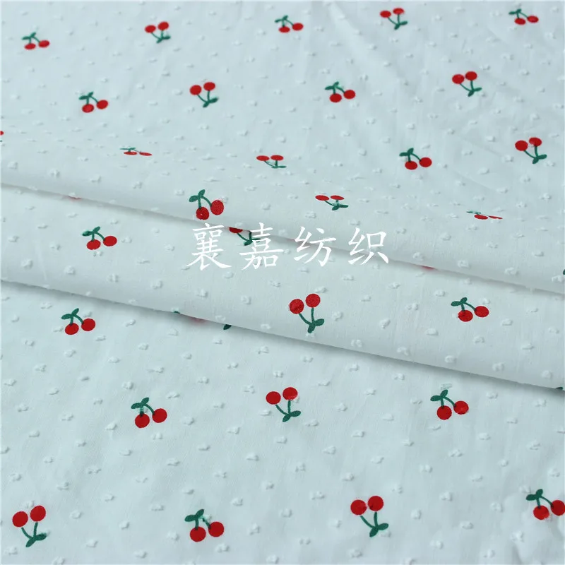 100x150cm Cherry Spots Cotton Fabric, Make Shirt, Dress, Underwear, Cloth