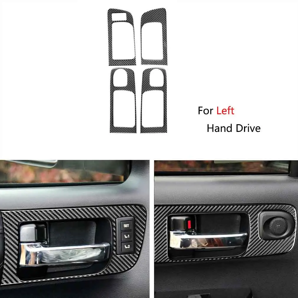 

4Pcs Carbon Fiber Interior Door Handle Cover Trim For Toyota Tundra 2014-2018