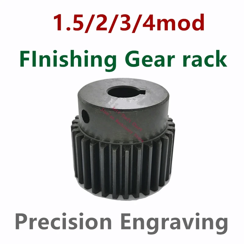 Precision Spur Gear pinion 1.5M 18T 20T 24T 30T 1.5 mod gear rack 18 teeth 30 teeth keyway 5mm 45 steel cnc rack and pinion