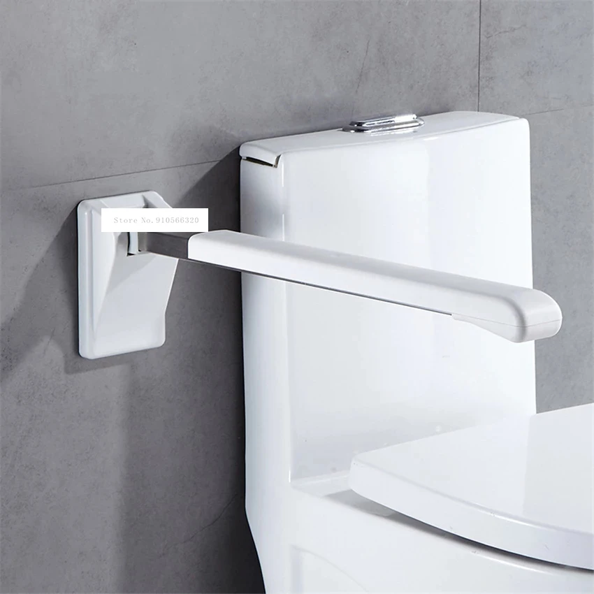 Barrera de seguridad de tubo de acero al carbono para baño, barra de agarre libre, antideslizante, plegable, para ancianos, embarazadas, discapacitados, 8925