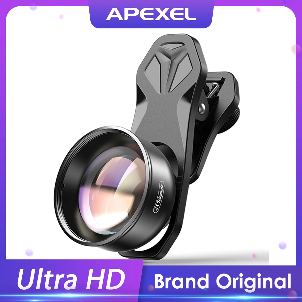 APEXEL HD 2x Telephoto Portrait Lens Professional Mobile Phone Camera Telephoto Lens for iPhone Samsung Android SmartphoneS