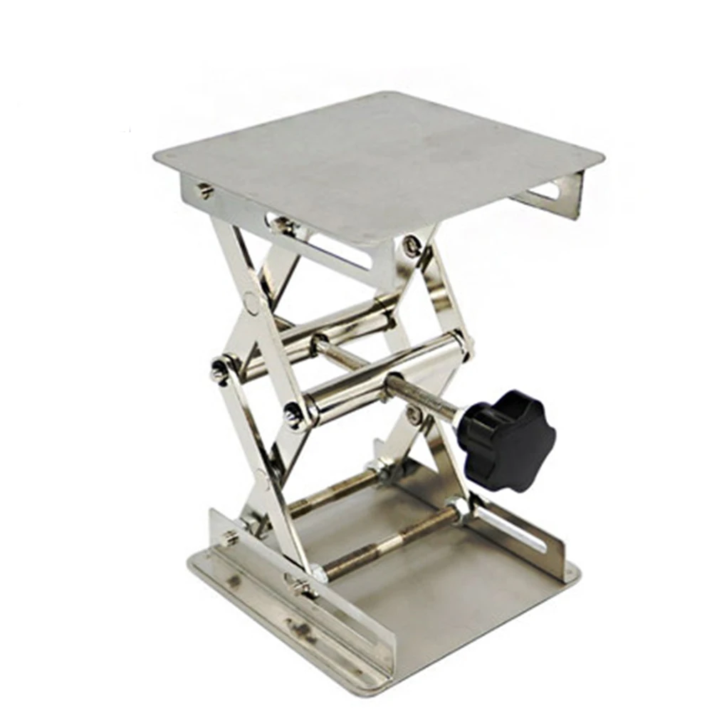 200mm 250mm 300mm Steel Lifter Router Plate Table Woodworking Machinery Lifting Stand Manual Lift Platform Carpentry Tools