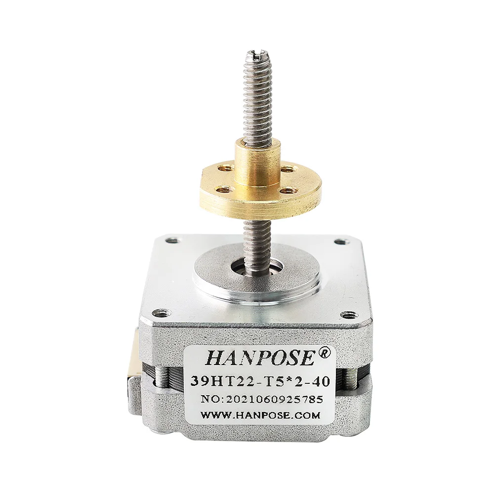 39 screw stepper motor 39HT22-T5*2 0.7A 0.2N.M Screw rod L40mm Nema16 step motor Copper nut for 3D Drawing instrument