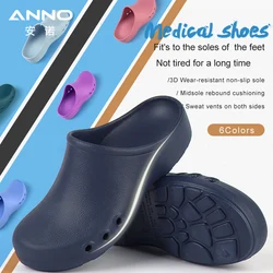 Zuecos antideslizantes suaves para médicos y enfermeras, zapatillas de laboratorio para sala de operaciones, chanclas planas para trabajo de Chef, adecuadas para personas de pie largo