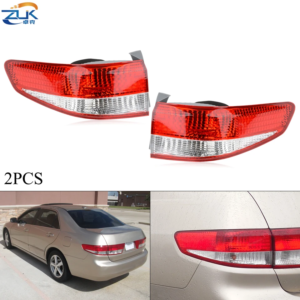 

ZUK Pair Outside Tail Light For HONDA ACCORD 2003-2005 CM4 CM5 Rear Bumper Brake Turn Signal Combined Lamp Taillight Taillamp