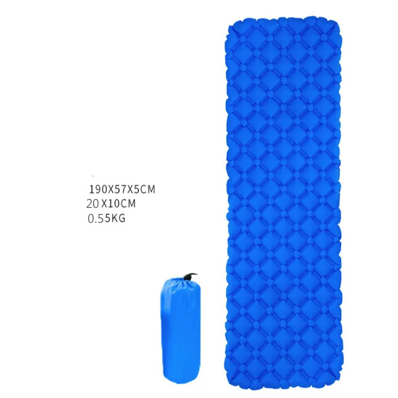 1.9m Rhombus TPU Inflatable Outdoor Tent Sleeping Mat Camping Ultra-light Portable Waterproof  Damp Proof Mat Tent Mattress Bed