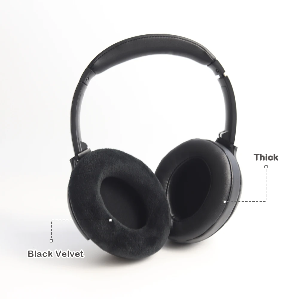 EarTlogis المخملية استبدال وسادات الأذن الوفير ل Taotronics TT-BH22 سماعة أجزاء غطاء للأذن وسادة الكؤوس وسادة عقال