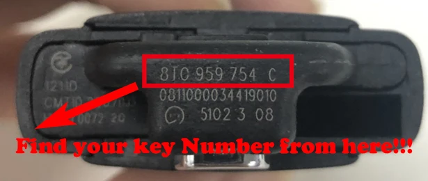KEYECU 8T0959754C 315MHz Für Audi A4 A4L A5 A6 A7 Q5 Auto-Fernbedienungsschlüssel 8T0959754F 433MHz 8T0959754D 868MHz ID46 PCF7945AC Chip – Detail 1