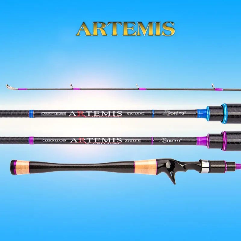 Kyorim ARTEMIS Lure Fishing Rod FUJI REEL SEAT FUJI GUIDES CARBON HANDLES 1 Sections  ML/M/MH F-XF Action 1.91m