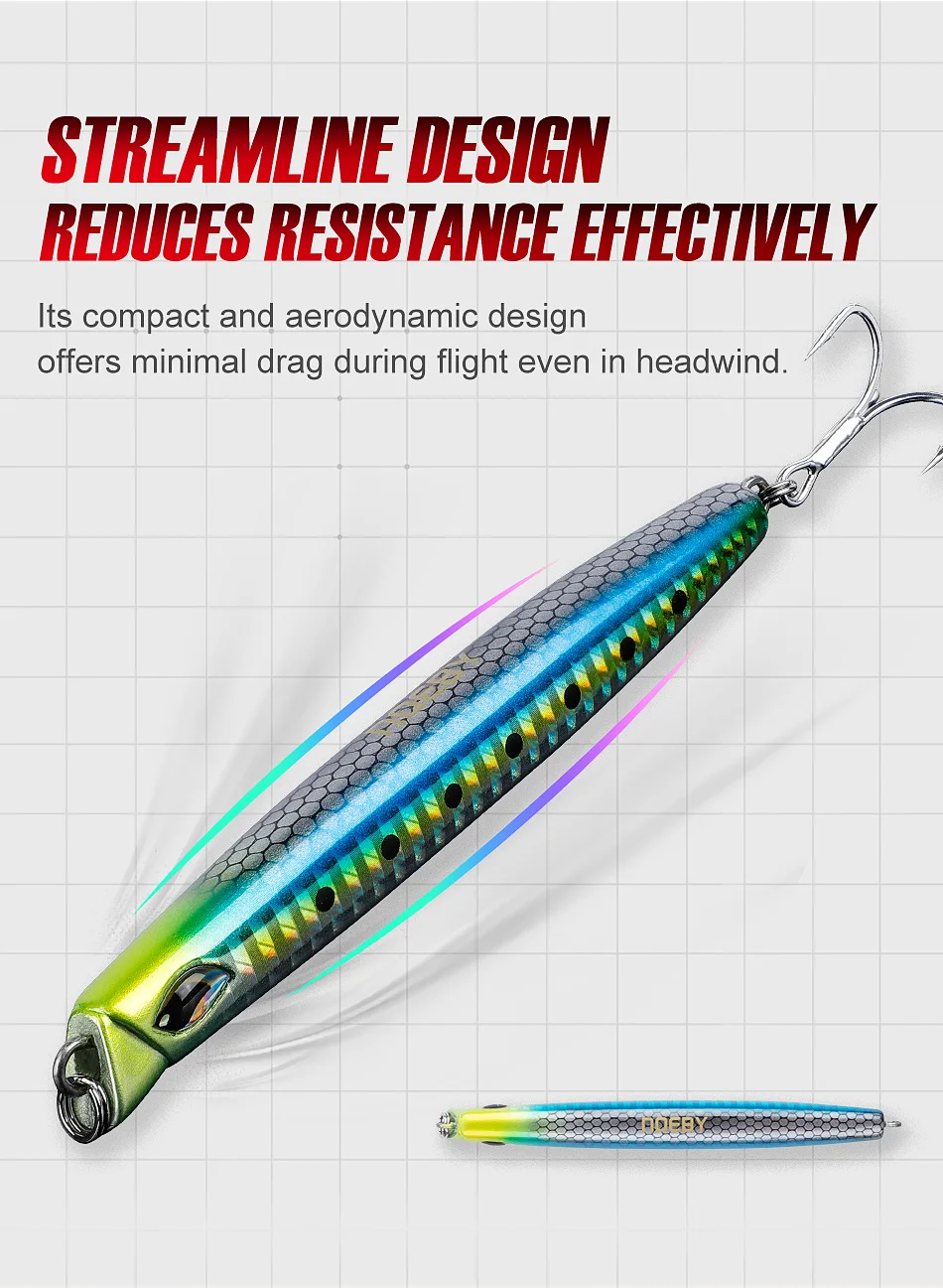 NOEBY Sinking Pencil 110 mm 46 g Shore Jigging Angelköder Künstliche harte Köder Stickbait Jig Sea Slow Jigging Angelköder – Detail 14