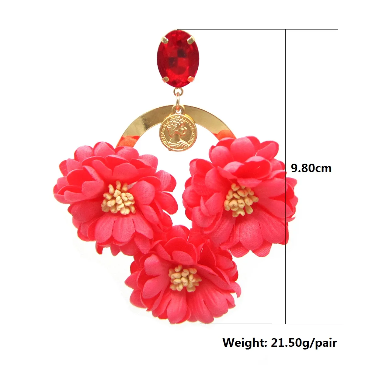 Pendientes Exaggerated Large Size Pendant Earring for Women Dangle Flower Earring Luxury Party Earrings for Women Jewelry