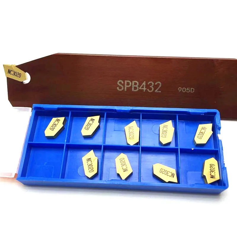 SPB226 SPB332 1pc+10pcs SP200 SP300 SP400 High Quality Set Grooving SPB Slotting and Cutting Insert Lathe CNC SPB Tool Holder