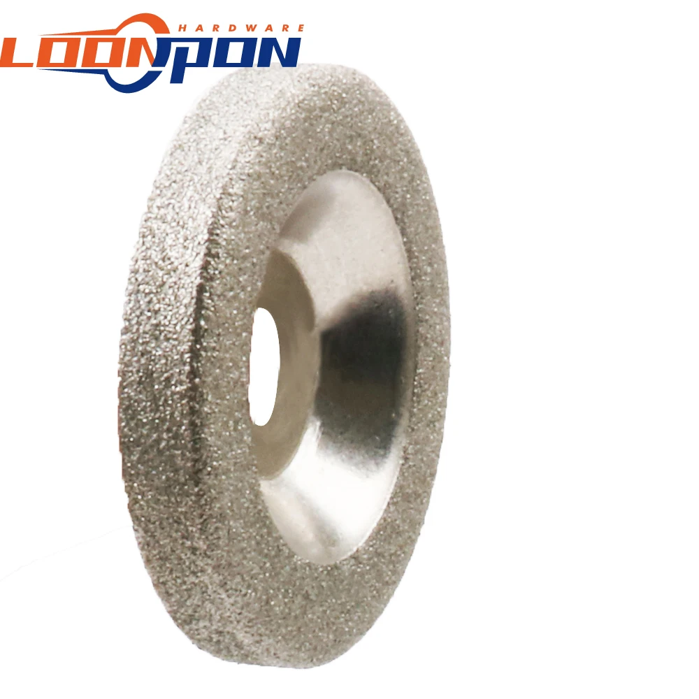 Diamante roda de moagem copo de vidro fresa de esmeril círculo moedor afiador pedra ferramenta rotativa 50x10x8mm