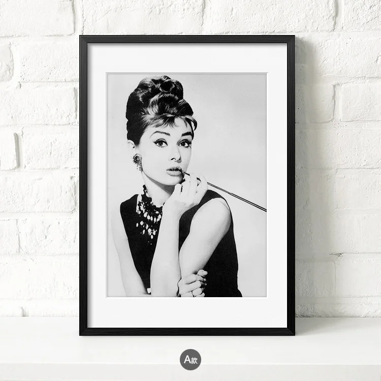 Retro Audrey Hepburn Portrait Motivation Canvas Prints Modern Painting Posters Wall Art Pictures For Living Room Home Decoration