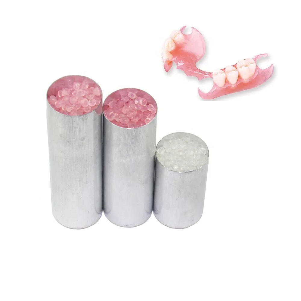 10 Pieces 100G Denture Thermoplastic Dental Flexible Resin Pink Color Valplast Materials For  Valplast Machine