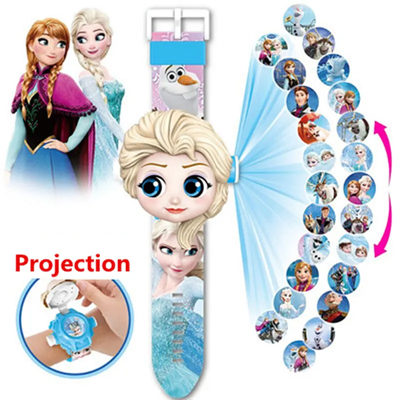 Mickey Minnie Mouse Frozen Pony Marvel Spiderman Ironman Superheld Kinderhorloge speelgoed Actiefiguren voor kinderen Kerstcadeau