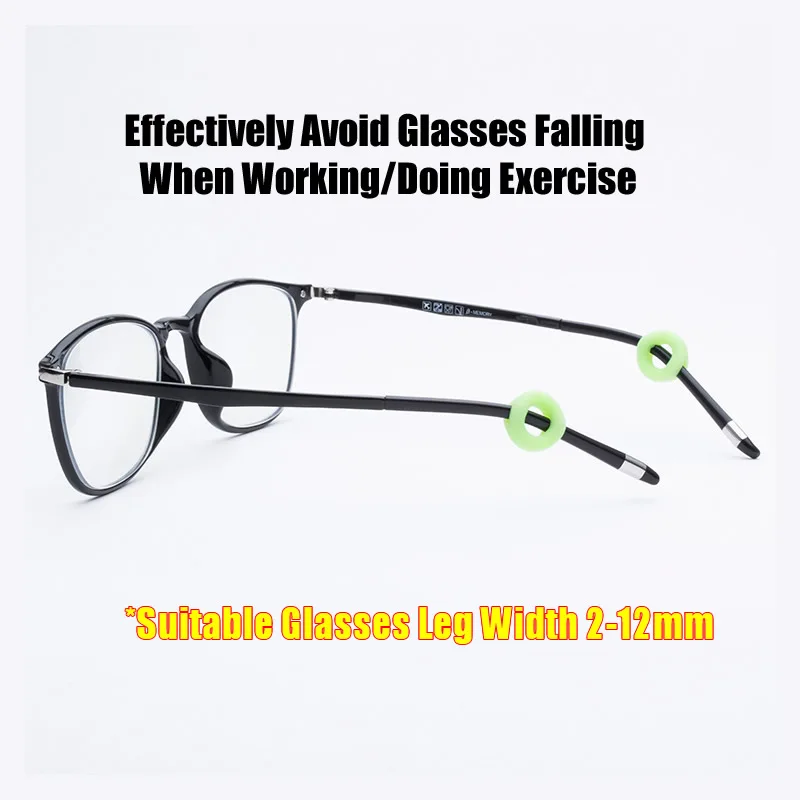 10Pairs Silica Gel Anti-Slip Sleeves For Glasses Falling Protector Work Safety Goggles Worker Carpenter Riding Sports