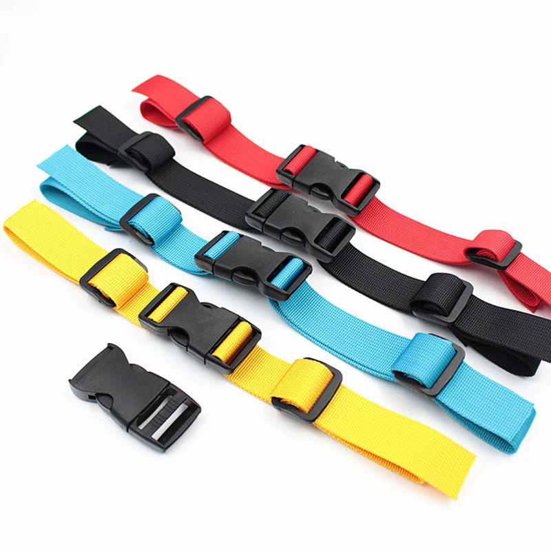 New Camping Backpack Chest Harness Strap Adjustable Dual Release Buckle Bag Parts Nylon High Quality Red Yellow Black Bags Belts