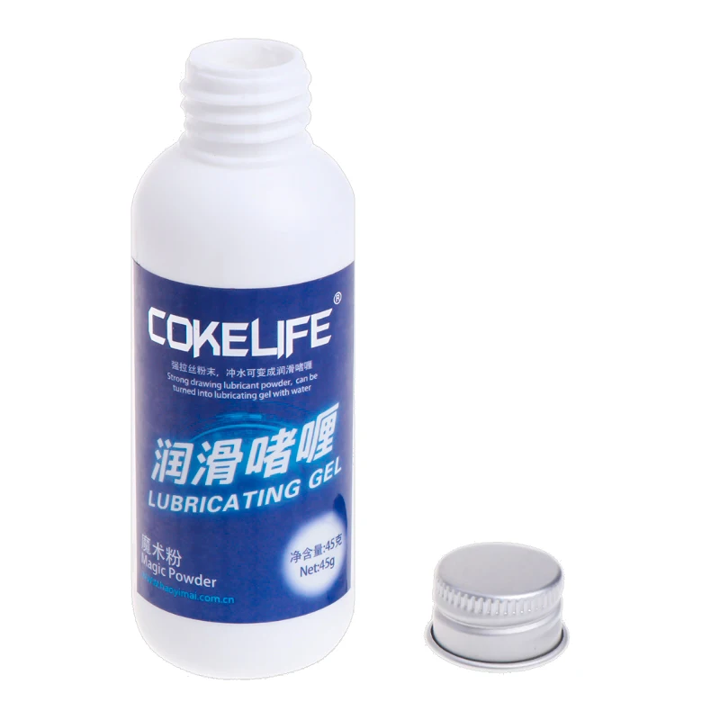 COKELIFE Magic Powder Lubricant Water Base Mixed Using with Water Oil for Vaginal Breast Anal Sex Lubrication 45g Sex Grease