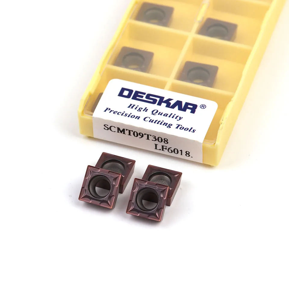 SCMT09T304 SCMT09T308 LF6018DESKAR Ban Đầu Cắt Carbide Dạng Tiện Bằng Máy CNC Dụng Cụ Inox Dụng Cụ Quay Rau