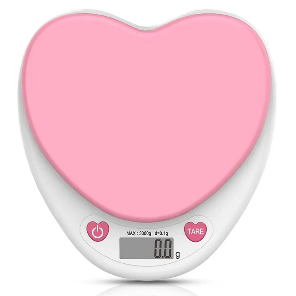 Heart shaped kitchen scale high precision 0.1g baking electronic scale Mini cute medicine micro food scale