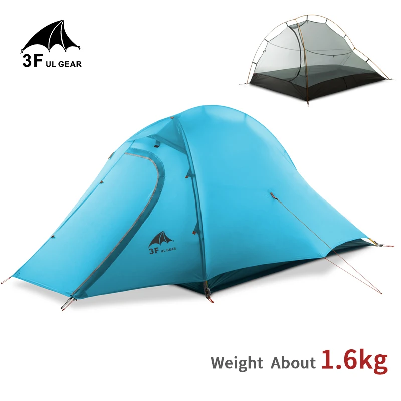 

3F UL GEAR New ZhengTu2 Ultralight 1-2 Person Tent 15D Nylon Waterproof Tent Camping 3/4 Season Outdoor Hiking Tents Windproof