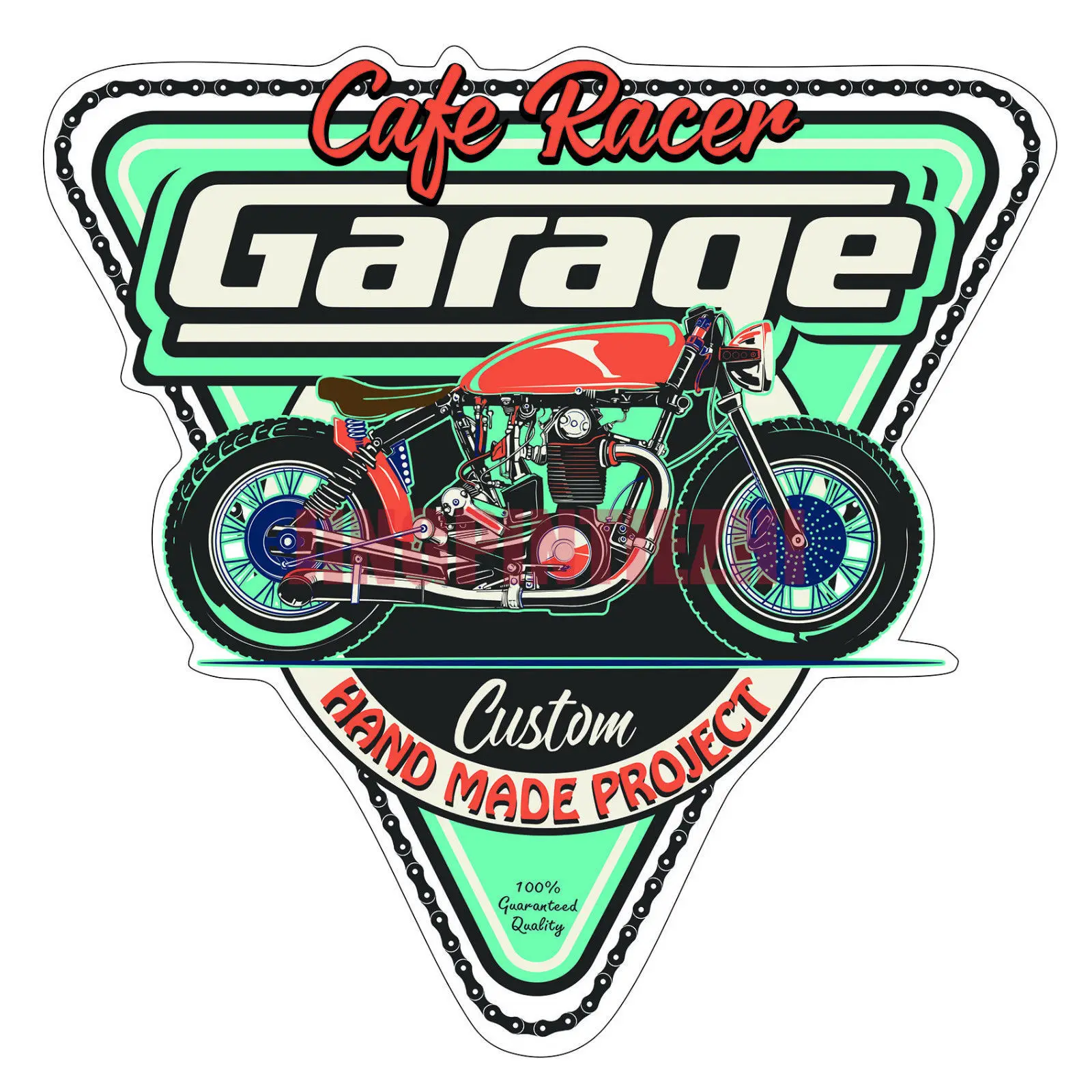 Interesting Cafe Racer Custom Old School Sticker Bobber Cafe Racer Retro Racing Motorcycle Helmet Stickers