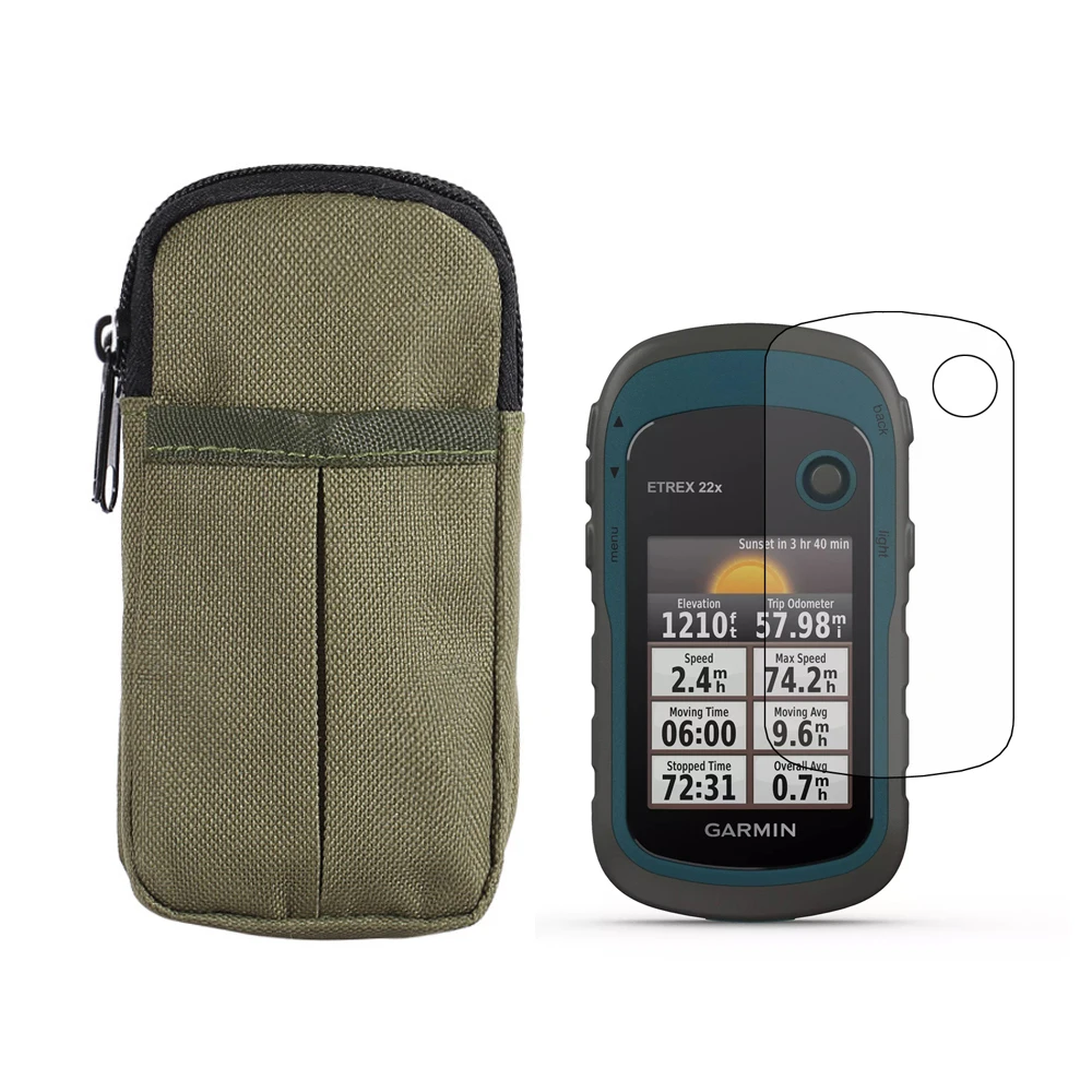 

MOLLE Military Belt Pouch Bag Protable Protect Case + Screen Protector for Hiking GPS Garmin eTrex 30 30x 32 32x 22 22x 20x