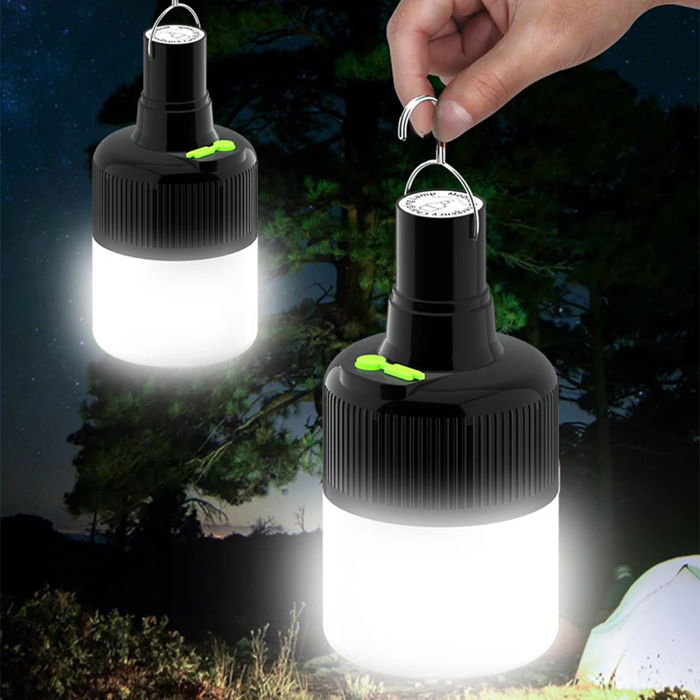 8000LM Mobile LED Bulbs Camping Lamp Emergency Light Outdoor  Night Maket Hanging Lamps USB Rechargeable Lanterna Fishing