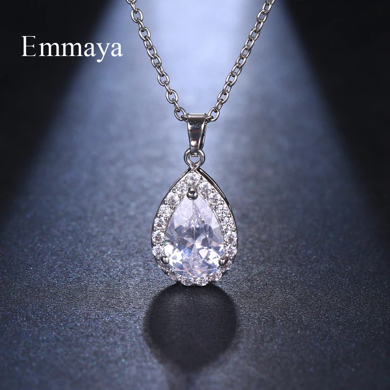 Emmaya Fashion Zircon Necklaces for Women Gold Rose Gold color Wedding/Party Necklace Valentine's Day Gifts