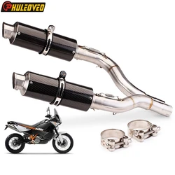 For KTM 990 Adventure 2006-2012 Motorcycle Exhaust System Middle Link Pipe with Carbon Fiber Muffler Pipe Escape for KTM 990 ADV