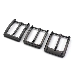 1pcs 35mm Fashion Belt Buckle Black For Men Metal Clip Buckle End Bar Heel Bar Single Pin Buckle for Leather Craft Strap DIY
