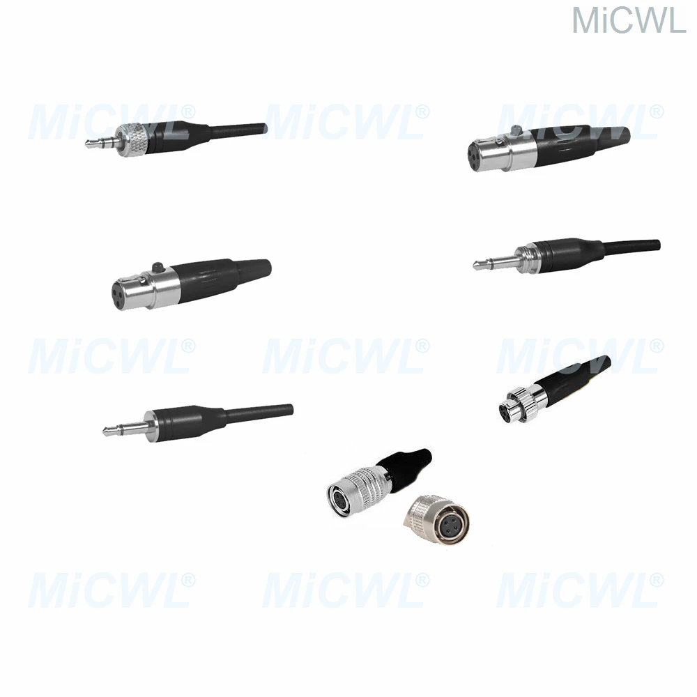 MiCWL B40 Black Dual ear hook Headset Microphone for MiPro Sennheiser Shure AKG Samson Audio-Technica Wireless System