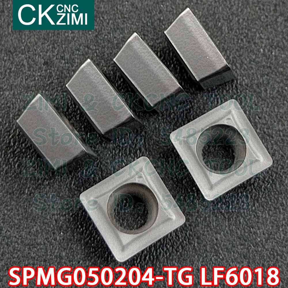 Insertos de carburo SPMG050204-TG LF6018 SPMG 050204 TG LF6018, insertos de torneado indexables en U, herramientas de torno CNC para acero inoxidable