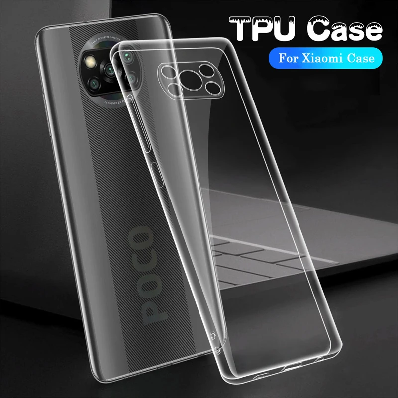 Clear Shockproof Case For Xiaomi 11 POCO X3 NFC M3 M2 10T 9T 10 9 Pro A3 A2 lite Redmi 9T 9 9A 9C 8 8A Note 9 8 Pro 9T 8T Case