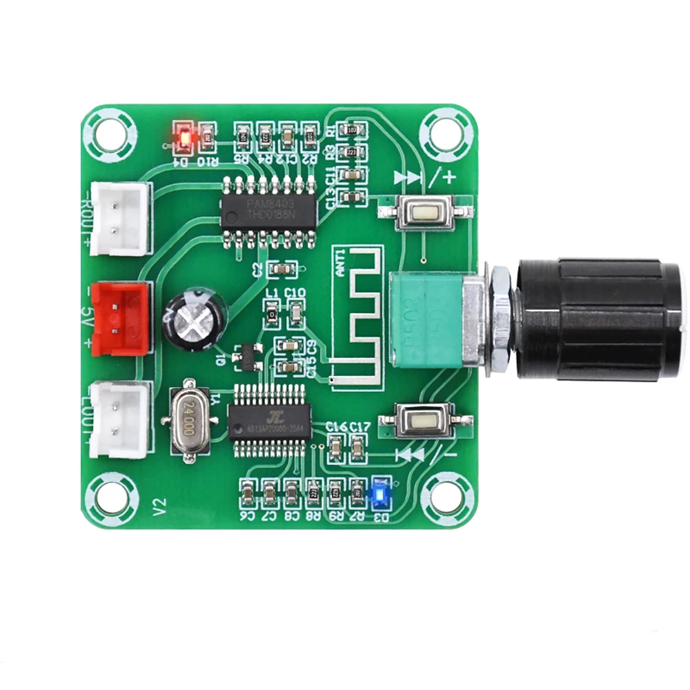 

PAM8403 Dual 5W DIY Wireless Speaker Amplifier Board Bluetooth 5.0