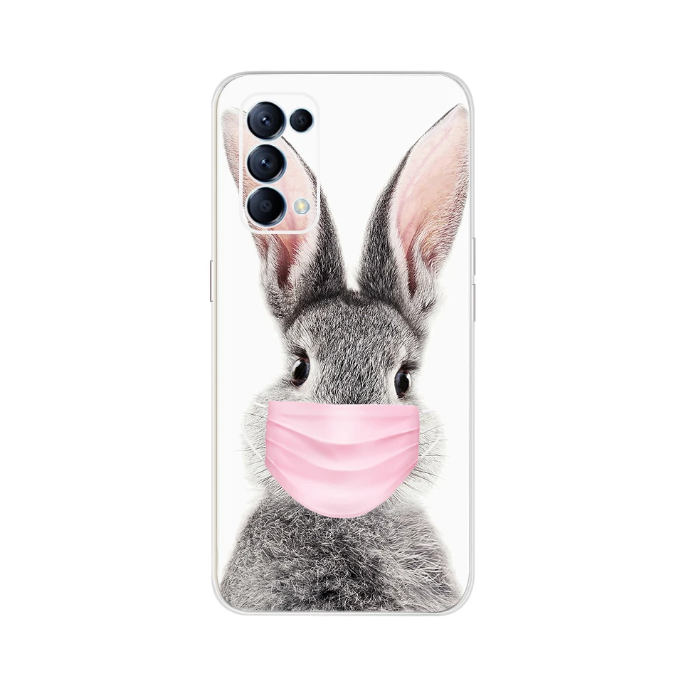 For OPPO Reno 5 5G Case Reno5 4G Bumper Silicone TPU Soft Phone Cover For OPPO Reno 5 CPH2145 Cases Cartoon fundas CPH2159 Coque