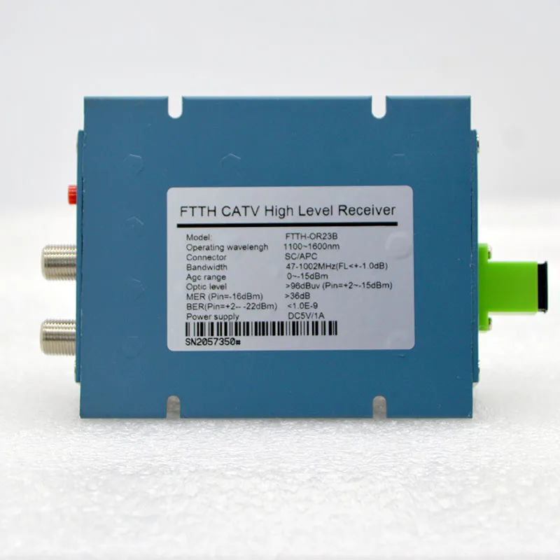 Imagem -06 - Ftth Catv Receptor Óptico Mini nó Wdm Conversor Agc Conector sc Apc Polegada rf Saída 96 Dpi Venda Especial 1pc Novo Or23b