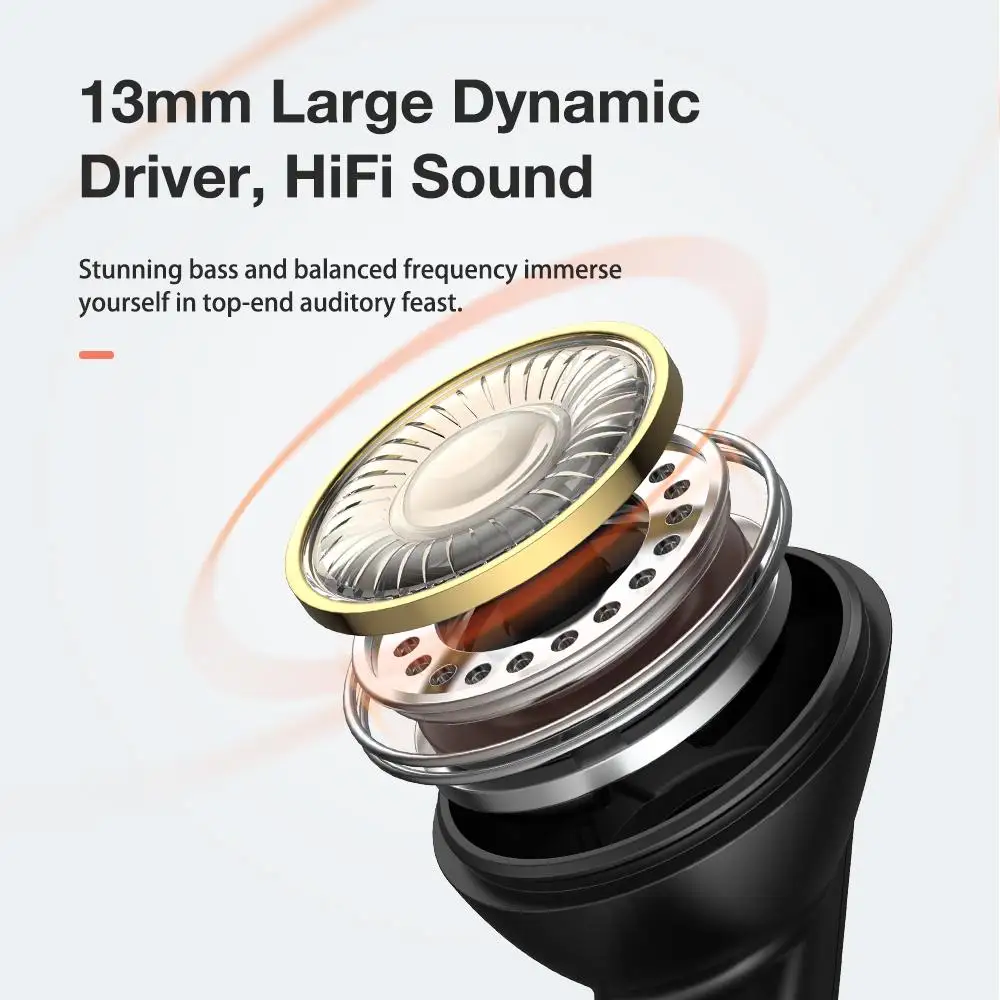 BlitzWolf ENC TWS bluetooth Headphones True Wireless Earphones Half in ear Earbuds with Touch Control, AAC Audio,IPX4 Waterproof